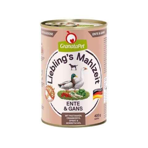 Fox4Pets GranataPet Liebling´s Mahlzeit kaczka i gęś mokra karma dla psa 800g Fox4Pets GranataPet Liebling´s Mahlzeit kaczka i gęś mokra karma dla psa 800g