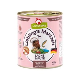 Fox4Pets GranataPet Liebling´s Mahlzeit łosoś z indykiem mokra karma dla psa 800g