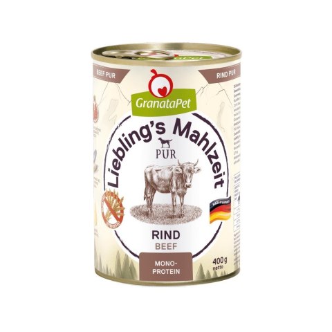 Fox4Pets GranataPet Liebling´s Mahlzeit wołowina mokra karma dla psa 400g Fox4Pets GranataPet Liebling´s Mahlzeit wołowina mokra karma dla psa 400g