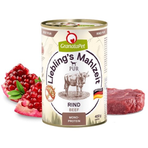 Fox4Pets GranataPet Liebling´s Mahlzeit wołowina mokra karma dla psa 400g Fox4Pets GranataPet Liebling´s Mahlzeit wołowina mokra karma dla psa 400g