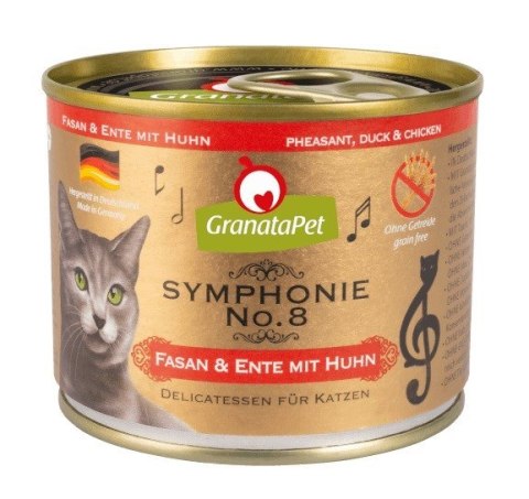Fox4Pets GranataPet Symphonie No.8 bażant i kaczka z kurczakiem mokra karma dla kota 200g Fox4Pets GranataPet Symphonie No.8 bażant i kaczka z kurczakiem mokra karma dla kota 200g