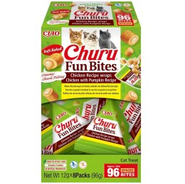 INABA INABA CAT FUN BITES CHICKEN & PUMPKIN 8x12g (96g)