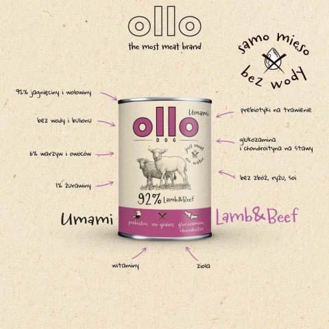OLLO Ollo Umami Jagniecina i Wołowina 850g OLLO Ollo Umami Jagniecina i Wołowina 850g