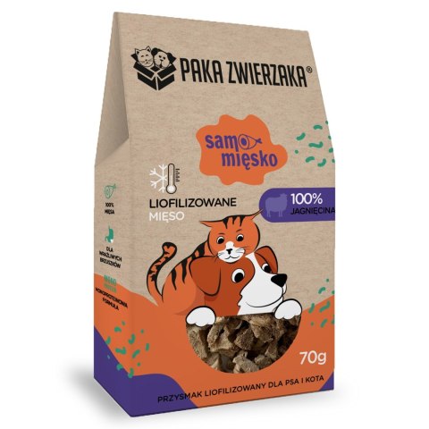 PAKA ZWIERZAKA Paka Zwierzaka Samo Mięsko jagnięcina przysmak 70g PAKA ZWIERZAKA Paka Zwierzaka Samo Mięsko jagnięcina przysmak 70g