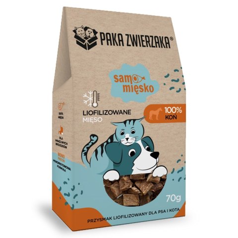 PAKA ZWIERZAKA Paka Zwierzaka Samo Mięsko koń przysmak 70g PAKA ZWIERZAKA Paka Zwierzaka Samo Mięsko koń przysmak 70g