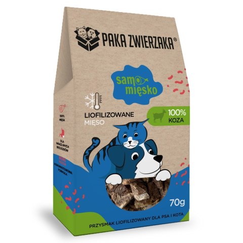 PAKA ZWIERZAKA Paka Zwierzaka Samo Mięsko koza przysmak 70g PAKA ZWIERZAKA Paka Zwierzaka Samo Mięsko koza przysmak 70g