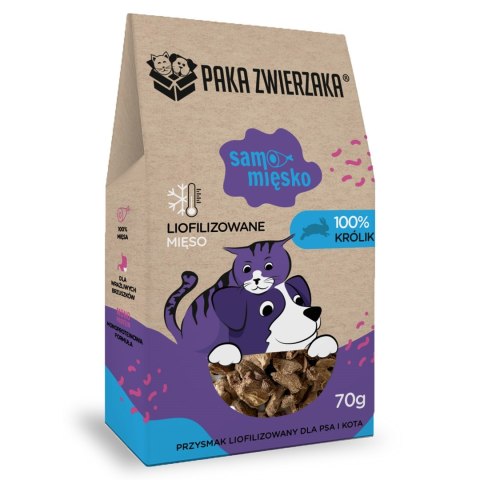 PAKA ZWIERZAKA Paka Zwierzaka Samo Mięsko królik przysmak 70g PAKA ZWIERZAKA Paka Zwierzaka Samo Mięsko królik przysmak 70g