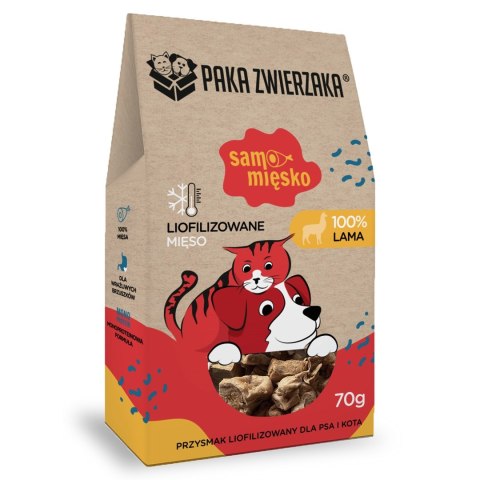 PAKA ZWIERZAKA Paka Zwierzaka Samo Mięsko lama przysmak 70g PAKA ZWIERZAKA Paka Zwierzaka Samo Mięsko lama przysmak 70g