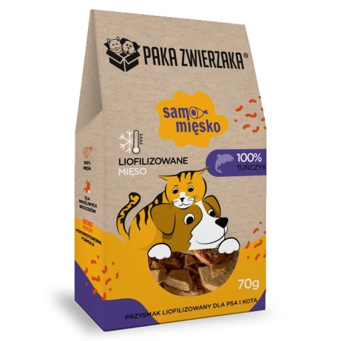 PAKA ZWIERZAKA Paka Zwierzaka Samo Mięsko tuńczyk przysmak 70g PAKA ZWIERZAKA Paka Zwierzaka Samo Mięsko tuńczyk przysmak 70g