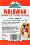 PETITTO PETITTO - Miękkie Paluszki z Wołowiny - Przysmak dla psa - 500g