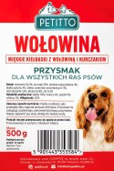 PETITTO PETITTO Miękkie kiełbaski z wołowiną - przysmak dla psa - 500g