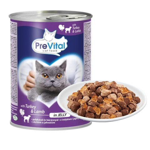 PREVITAL PREVITAL - Z jagnięciną i indykiem w galaretce - Pełnoporcjowa karma dla dorosłych kotów - 0.415g PREVITAL PREVITAL - Z jagnięciną i indykiem w galaretce - Pełnoporcjowa karma dla dorosłych kotów - 0.415g