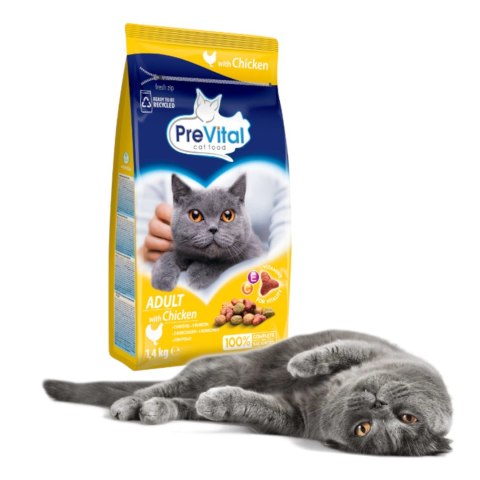 PREVITAL PREVITAL - Z kurczakiem - Pełnoporcjowa karma dla dorosłych kotów - karma sucha - 1,4kg PREVITAL PREVITAL - Z kurczakiem - Pełnoporcjowa karma dla dorosłych kotów - karma sucha - 1,4kg