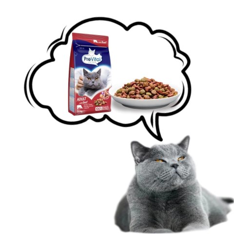 PREVITAL PREVITAL -Z wołowiną karma sucha - Pełnoporcjowa karma dla dorosłych kotów - 1,4kg PREVITAL PREVITAL -Z wołowiną karma sucha - Pełnoporcjowa karma dla dorosłych kotów - 1,4kg
