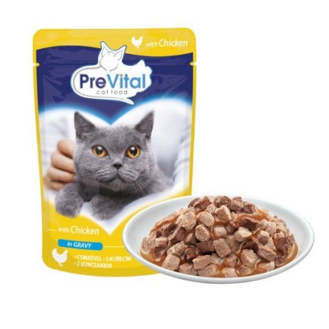 PREVITAL PREVITAL kurczak w sosie dla kotów 100g PREVITAL PREVITAL kurczak w sosie dla kotów 100g