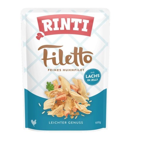 RINTI Rinti Filetto kurczak i łosoś w galaretce 100g RINTI Rinti Filetto kurczak i łosoś w galaretce 100g