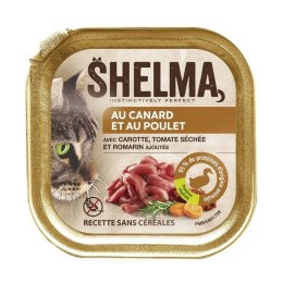 SHELMA SHELMA Alucup - pełnoporcjowa bezzbożowa karma dla dorosłych kotów. Z kaczką i kurczakiem 100g