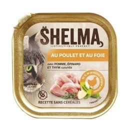 SHELMA SHELMA Alucup - pełnoporcjowa bezzbożowa karma dla dorosłych kotów. Z kurczakiem i wątróbką 100g