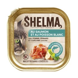 SHELMA SHELMA Alucup - pełnoporcjowa bezzbożowa karma dla dorosłych kotów. Z łososiem i białą rybą 100g