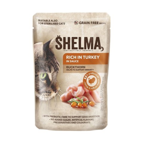 SHELMA SHELMA saszetka - pełnoporcjowa bezzbożowa karma dla dorosłych kotów. Z kurczakiem, wołowiną, indykiem, kaczką 12x 85 g SHELMA SHELMA saszetka - pełnoporcjowa bezzbożowa karma dla dorosłych kotów. Z kurczakiem, wołowiną, indykiem, kaczką 12x 85 g