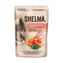 SHELMA SHELMA saszetka - pełnoporcjowa bezzbożowa karma dla dorosłych kotów. Z kurczakiem, wołowiną, łososiem, dorszem 12x 85 g