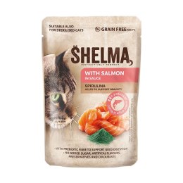 SHELMA SHELMA saszetka z łososiem i spiruliną dla kota 85g