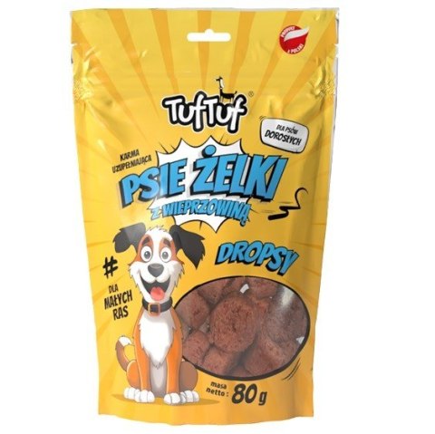 TufTuf Tuf Tuf Psie żelki - dropsy wieprzowe 80g TufTuf Tuf Tuf Psie żelki - dropsy wieprzowe 80g