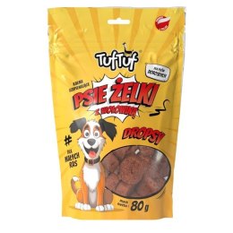 TufTuf Tuf Tuf Psie żelki - dropsy wołowe 80g