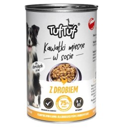 TufTuf Tuf Tuf Puszka kawałki mięsne z drobiem dla psa 1250g