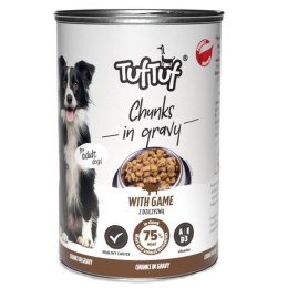 TufTuf Tuf Tuf Puszka kawałki mięsne z dziczyzną dla psa 1250g