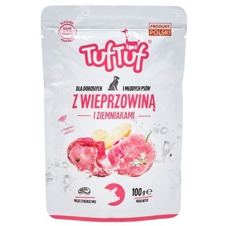 TufTuf Tuf Tuf Saszetka mielonka z wieprzowiną dla psa 100g
