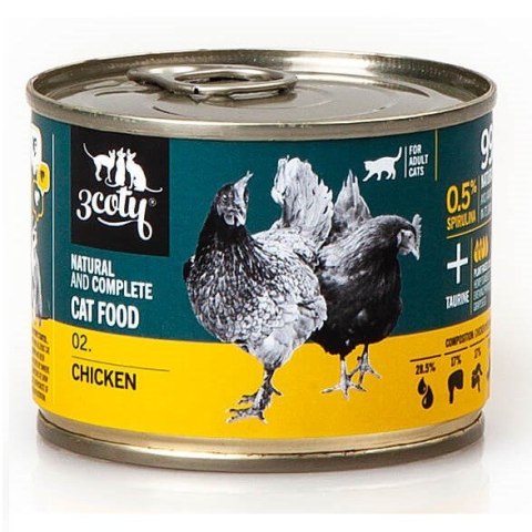 3coty 3Coty CHICKEN with Spirulina for Adult cats 180g 3coty 3Coty CHICKEN with Spirulina for Adult cats 180g
