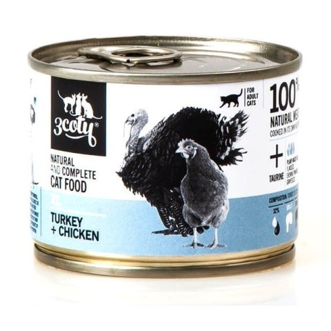 3coty 3Coty TURKEY + CHICKEN for Adult cats 180g 3coty 3Coty TURKEY + CHICKEN for Adult cats 180g