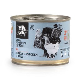 3coty 3Coty TURKEY + CHICKEN/KRILL for Senior Cats 180g