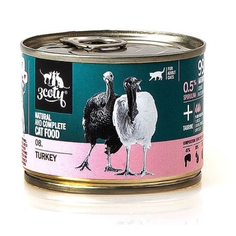 3coty 3Coty TURKEY with Spirulina for Adult cats 180g 3coty 3Coty TURKEY with Spirulina for Adult cats 180g