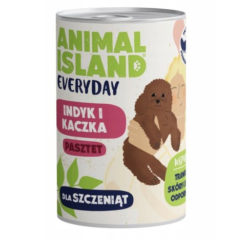 ANIMAL ISLAND ANIMAL ISLAND Everyday indyk i kaczka dla szczeniąt puszka 400g ANIMAL ISLAND ANIMAL ISLAND Everyday indyk i kaczka dla szczeniąt puszka 400g