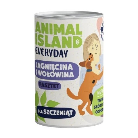 ANIMAL ISLAND ANIMAL ISLAND Everyday wołowina i jagnięcina dla szczeniąt puszka 400g ANIMAL ISLAND ANIMAL ISLAND Everyday wołowina i jagnięcina dla szczeniąt puszka 400g