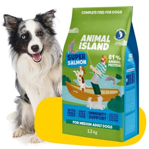 ANIMAL ISLAND ANIMAL ISLAND łosoś premium karma sucha dla psa 12kg ANIMAL ISLAND ANIMAL ISLAND łosoś premium karma sucha dla psa 12kg