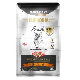 BIOFEED BIOFEED Euphoria fresh meat adult wieprzowina/gęś xs/s 0,5kg