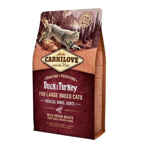 CARNILOVE CARNILOVE CAT DUCK & TURKEY FOR LARGE BREED 2kg CARNILOVE CARNILOVE CAT DUCK & TURKEY FOR LARGE BREED 2kg