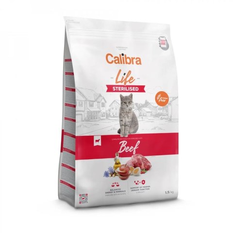 Calibra CALIBRA CAT life sterilised beef 1,5kg Calibra CALIBRA CAT life sterilised beef 1,5kg