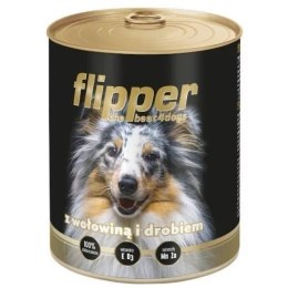 DOLINA NOTECI DOLINA NOTECI Flipper z wołowiną i drobiem - mokra karma dla psa - 400g