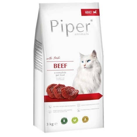 DOLINA NOTECI DOLINA NOTECI Piper Animals z wołowiną - sucha karma dla kota - 3 kg