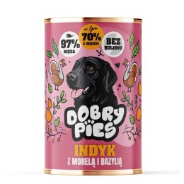Dobry Pies DOBRY PIES Indyk z morelą i bazylią mokra karma dla psa 400g