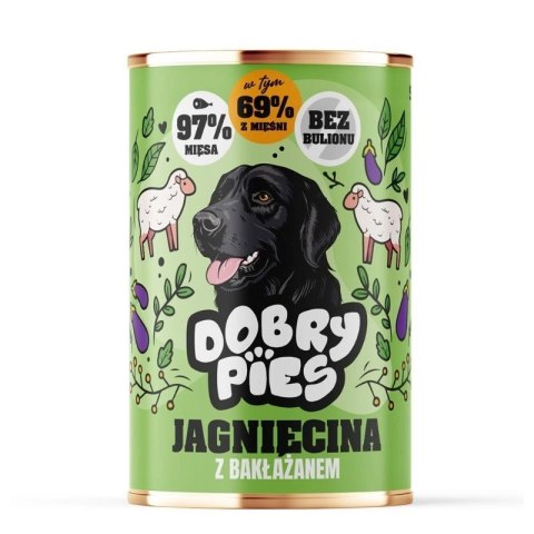 Dobry Pies DOBRY PIES Jagnięcina z bakłażanem mokra karma dla psa 400g Dobry Pies DOBRY PIES Jagnięcina z bakłażanem mokra karma dla psa 400g