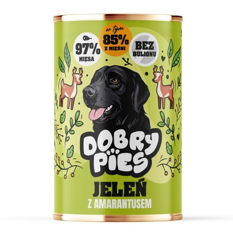 Dobry Pies DOBRY PIES Jeleń z amarantusem mokra karma dla psa 400g Dobry Pies DOBRY PIES Jeleń z amarantusem mokra karma dla psa 400g