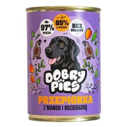 Dobry Pies DOBRY PIES Przepiórka z mango i kozierdką mokra karma dla psa 400g