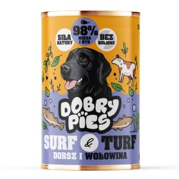 Dobry Pies DOBRY PIES Surf&Turf Dorsz i Wołowina mokra karma dla psa 400g