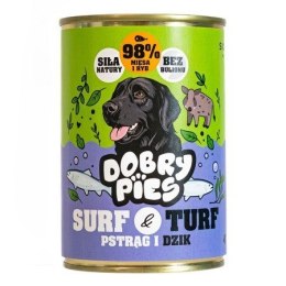 Dobry Pies DOBRY PIES Surf&Turf Pstrąg i Dzik mokra karma dla psa 400g
