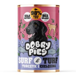 Dobry Pies DOBRY PIES Surf&Turf Tuńczyk i Cielęcina mokra karma dla psa 400g